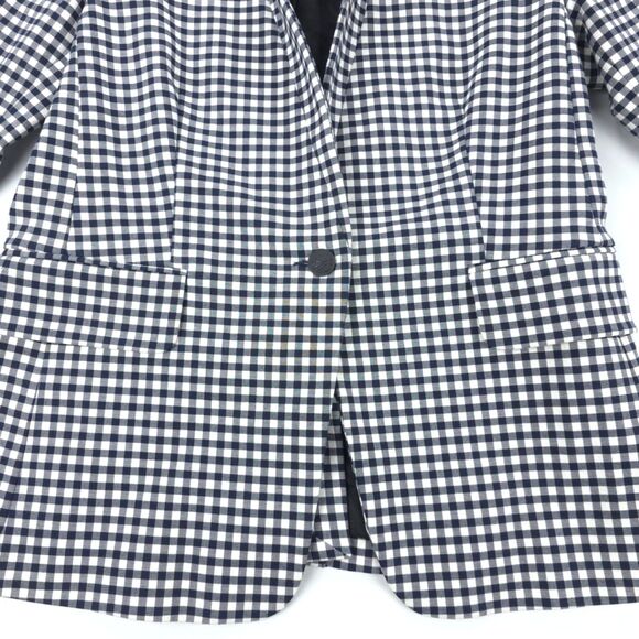 NEW Rag & Bone Archer Gingham Blazer Black White Plaid Old Money Preppy Academia - Picture 6 of 13